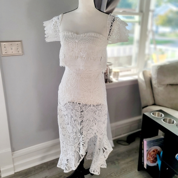 Lady Black Tie - VELVI Women's Size 4 High Waisted Skirt and Crop Top Set - Picture 2 of 12